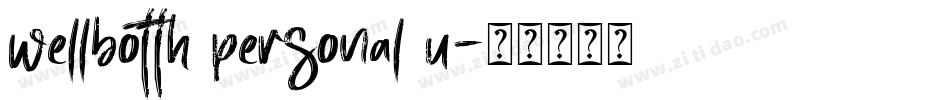 wellbotth personal u字体转换